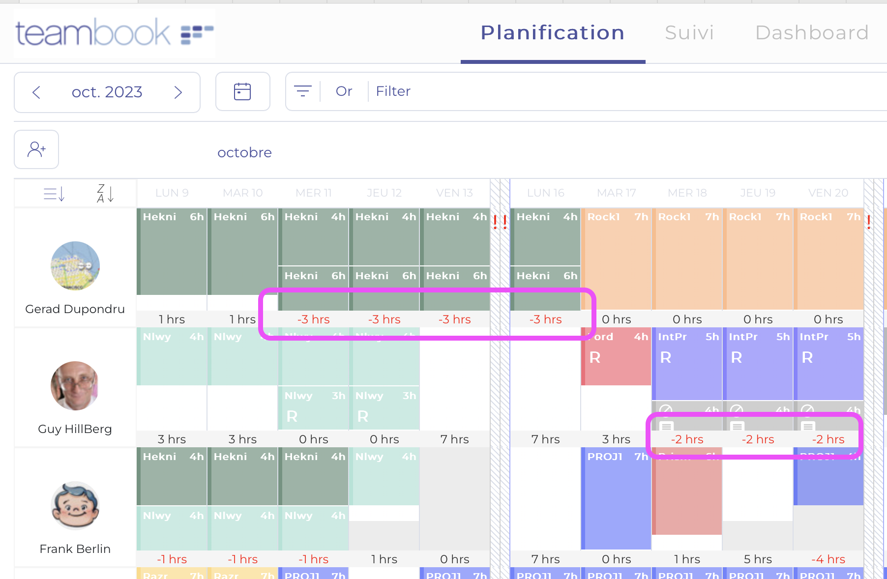 Comment suivre le temps de travail de votre équipe avec précision ? 4 Déplacer & Lâcher (drag & drop)